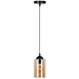 Candellux Lighting Crno viseće svjetlo sa staklenim sjenilom ø 10 cm Bistro - Cijene