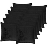  Presvlaka za jastuk 12 pcs HOUTEN Crna 50 x 50 cm Flanel - Crna 50 x 50 cm 12 | shoptok.hr