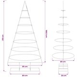 Metalno božićno drvce sa stalkom KUOPIO 210 cm Čelik Bijela - 210 cm Bijela bez LED svjetala | shoptok.hr