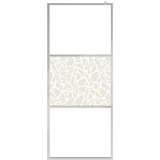 Pregrada za tuš s policom krom 100x195 cm staklo ESG i aluminij | Eponuda.ba