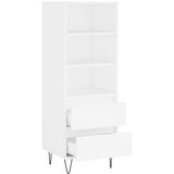  Visoka komoda bijela 40 x 36 x 110 cm od konstruiranog drva | shoptok.hr