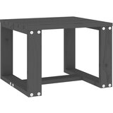  The Living Store Vrtna stranska mizica siva 40x38x28,5 cm trdna borovina - Vrtna Stranska Mizica, (21453335) | Shoptok.si