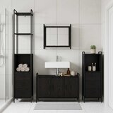  Set ormarića za kupaonicu 3 kom. Crni hrast 40 x 36 x 200,5 cm Cijene