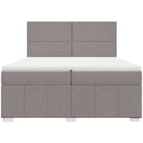  Krevet s oprugama i madracem smeđesivi 200x200 cm od tkanine | shoptok.hr