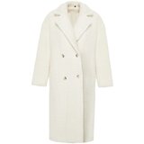 Trendyol Ecru Plush Oversize Coat cene