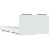  Posteljni okvir z vzglavjem in LED bel 120x200 cm | Shoptok.si