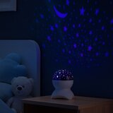 Lean Toys Noćno svjetlo Zvjezdani projektor 3-u-1 Bluetooth LED zvučnik Bijeli | shoptok.hr