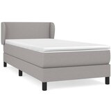 The Living Store Box spring postelja z vzmetnico svetlo siva 90x200 cm blago - Box Spring Postelja, (21503513) | Shoptok.si