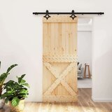  Klizna vrata s priborom za montažu 85 x 210 cm masivna borovina | shoptok.hr