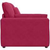  Modularni kauč s naslonom za ruke i jastucima, vinsko crvena 100 cm | shoptok.hr