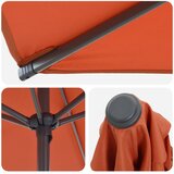  Vrtni Parasol s Podnožjem Pravokutni 2,7 x 2,7 m Poliester Terakota 270 x 270 cm | Shoptok.si