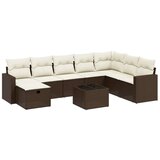 vidaXL 9-dijelni set vrtnih sofa s jastucima poliratan smeđi | shoptok.hr