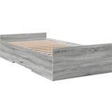  The Living Store Posteljni okvir s predali siva sonoma 75x190 cm inženirski les - Posteljni Okvir, (21497646) | Shoptok.si