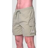 GymBeam Men‘s Swim Cargo Shorts Olive