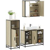  3-dijelni set kupaonskog namještaja boja hrasta sonome drveni | shoptok.hr