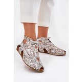 Maciejka Patterned Leather Ankle Boots Cene