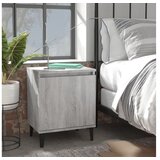  Noćni ormarići s metalnim nogama 2 kom siva sonoma 40x30x50 cm | shoptok.hr