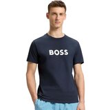 Boss Contrast Logo RN T-Shirt Navy Plava | shoptok.hr