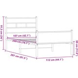  Okvir kreveta bez madraca smeđa boja hrasta 107x200 cm drveni | shoptok.hr