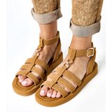  Brown gladiator sandals fastened at the ankle Nargiz | ePonuda.com