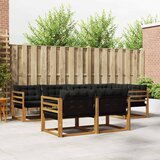  Set vanjskih sofa 7 kom. Prirodna i crna | Eponuda.com