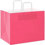  Papirnate vrećice 250 kom s ručkama ružičaste 32x22x24 cm | shoptok.hr