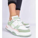 Gemre Luciana green sneakers with thick laces | Shoptok.si