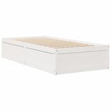 The Living Store Posteljni okvir brez vzmetnice bel 75x190 cm trdna borovina - Posteljni Okvir, (21529967) | Shoptok.si