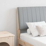 vidaXL Tapecirano vzglavje Svetlo siva 140 cm Masivno borovo les | Shoptok.si