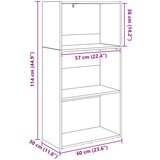  Polica Crni hrast 60 x 30 x 76.5 cm Konstruirano drvo | shoptok.hr