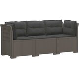  Dvosjedni vrtni sofa s jastucima u ratan izgledu PP Svjetlosiva | shoptok.hr