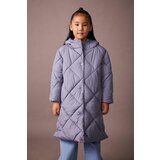 Defacto Girl&#39;s Water Repellent Hooded Quilted Long coat | ePonuda.com