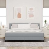 Box Spring Krevet s Madracem Svijetlo Siva 180x200 cm Tkanina | shoptok.hr