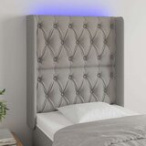  Uzglavlje svjetlosivo 83 x 16 x 118/128 cm od tkanine Cijene
