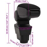  Naslon za ruke za automobil crni 11 x 35 x (32 - 49) cm ABS | shoptok.hr