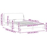  Okvir kreveta s uzglavljem Dover plavi 120x200 cm tkanine | shoptok.hr