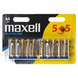 Maxell Alkalne AA LR6 baterije od 1.5V 5+5 kom u blister pakiranju Cijene