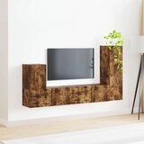  Set TV komoda Zidne 3 pcs Dimljeni hrast Konstruirano drvo | shoptok.hr