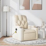  Masažni naslonjač od tkanine krem | shoptok.hr