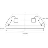 MeowBaby pocket sofa plus, 120x25x60cm, bearly, kremasto, (21510706) | Shoptok.si