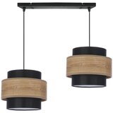 Candellux Lighting Crna/u prirodnoj boji viseća svjetiljka s tekstilnim sjenilom ø 20 cm Twin – | shoptok.hr
