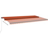  Tenda na ručno uvlačenje LED 600 x 350 cm narančasto-smeđa | shoptok.hr