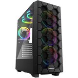 Sharkoon kućište gaming, rgb hex bk atx, tempered glass, ventilator 4x120mm, black Cijene