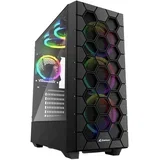 kućište gaming, rgb hex bk atx, tempered glass, ventilator 4x120mm, black