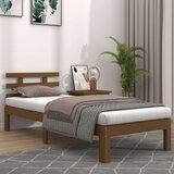  Posteljni okvir medeno rjav iz trdnega lesa 100x200 cm, (20643343) Cene