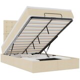 Maison Chic Otomanska Posteljni okvir - Dvoposteljna postelja - Zakonska postelja z vzmetnico & LEDs krema 120x190 cm blago-J204, (21776870) Cene