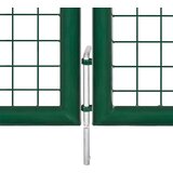  Vrtna vrata Čelik 350x100 cm Zelena | shoptok.hr