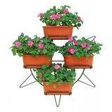 BUZZI Saksije sa nosačem SUNCE 65x13cm sa 4 saksije crni 2002 Cijene