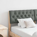 vidaXL Tapecirano vzglavje Temno siva 160 cm Masivno borovo les | Shoptok.si