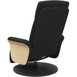  Naslonjač od tkanine s osloncem za noge crni | shoptok.hr